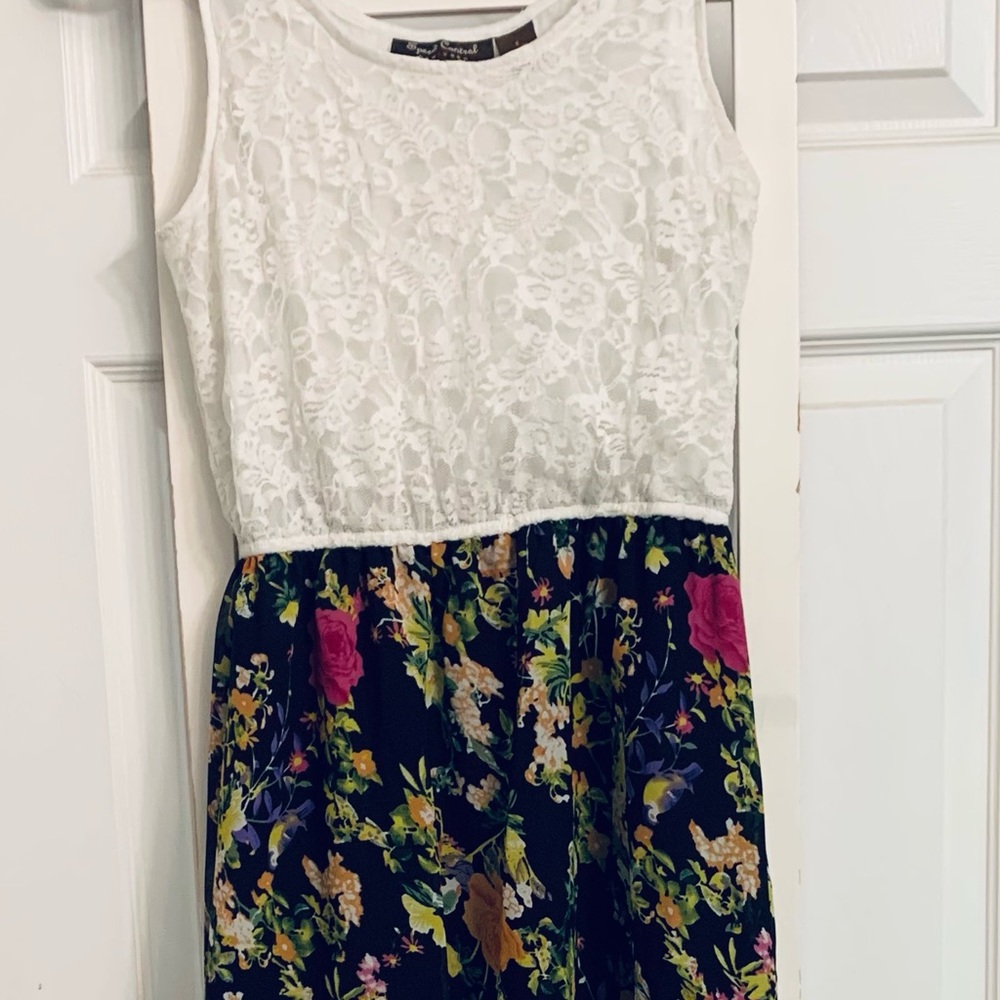 Lace and floral dress
